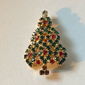 Vintage Christmas Tree Brooch